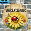 Vintage Ladybug Metal Wall Art D Flat Tin Sign X Inch Farmhouse Home Decor Country Gift