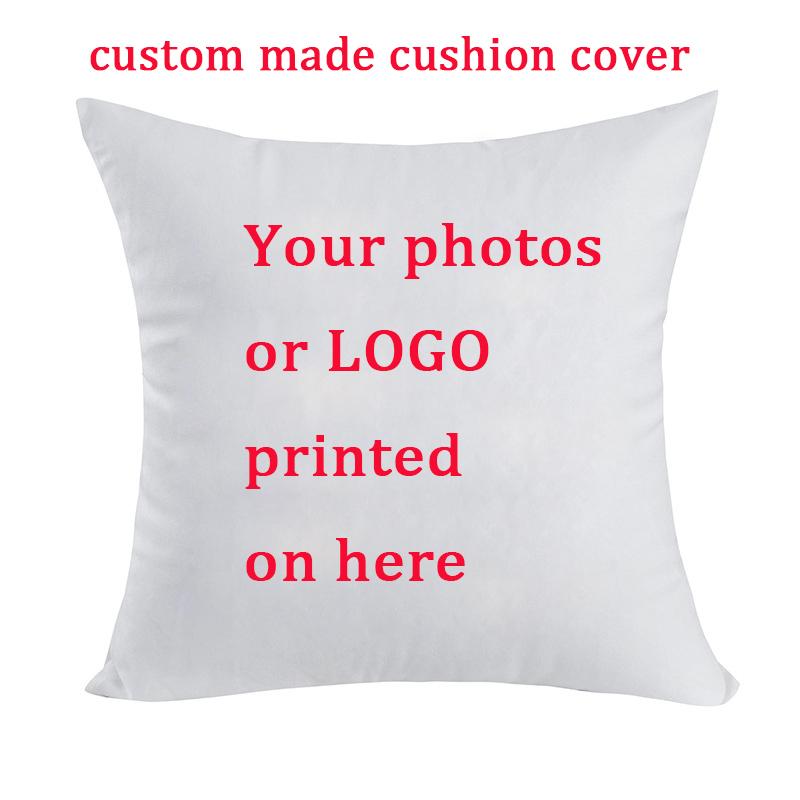 DIY Customized Throw Pillow Custom Cushion Cover Home Decorative Square Wedding Pets Baby Picture Print Pillowcase Gift
