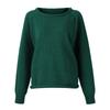 Women's Autumn/Winter Off Shoulder Sexy Round Neck Pullover Knitwear Solid Color Casual Loose Large Sweater
