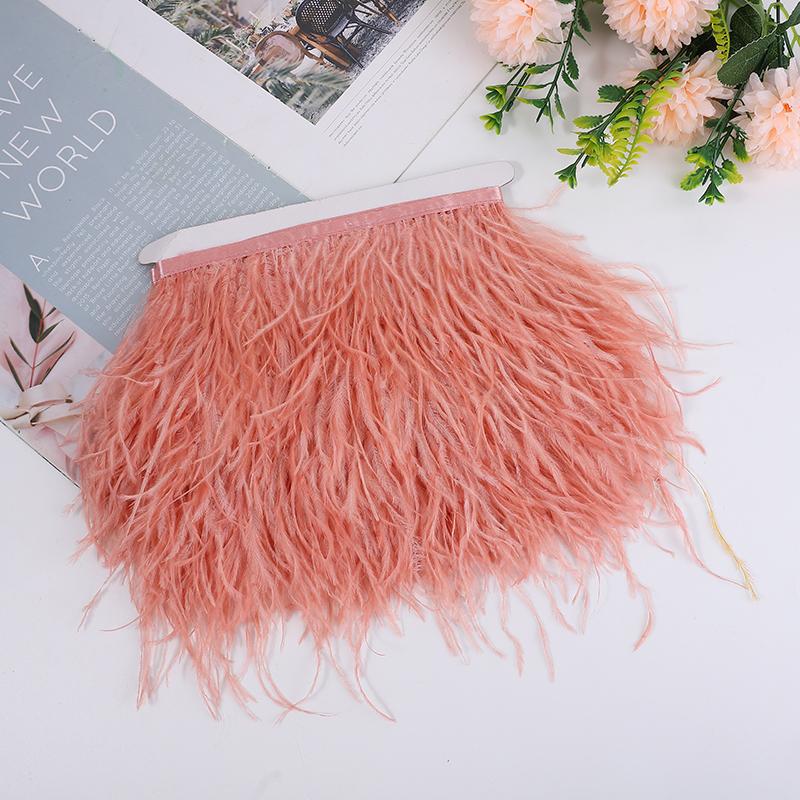 Natural Ostrich Feather Ribbon 1/5/10M, 10-15Cm Multicolor For Diy Crafts, Carnival Decor, Stage Show, Ready Stock, Factory Dire