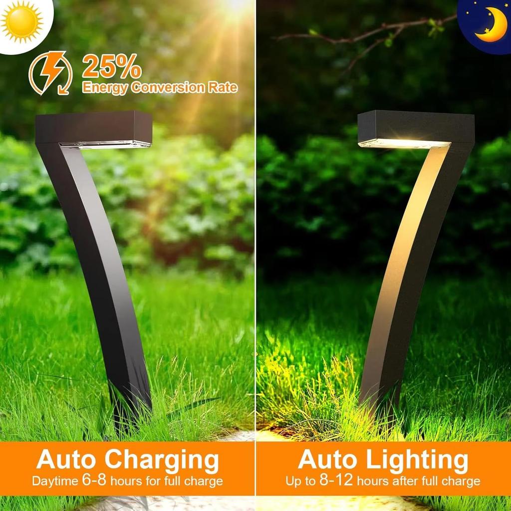 New Solar IP65 Waterproof Ultra-Bright Outdoor Patio Garden Light with Stake