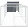 VidaXL Niche pour chien avec cour anthracite 214x1069x181 cm, cage pour chien, abri pour chien, maison pour animaux, cages 3189123