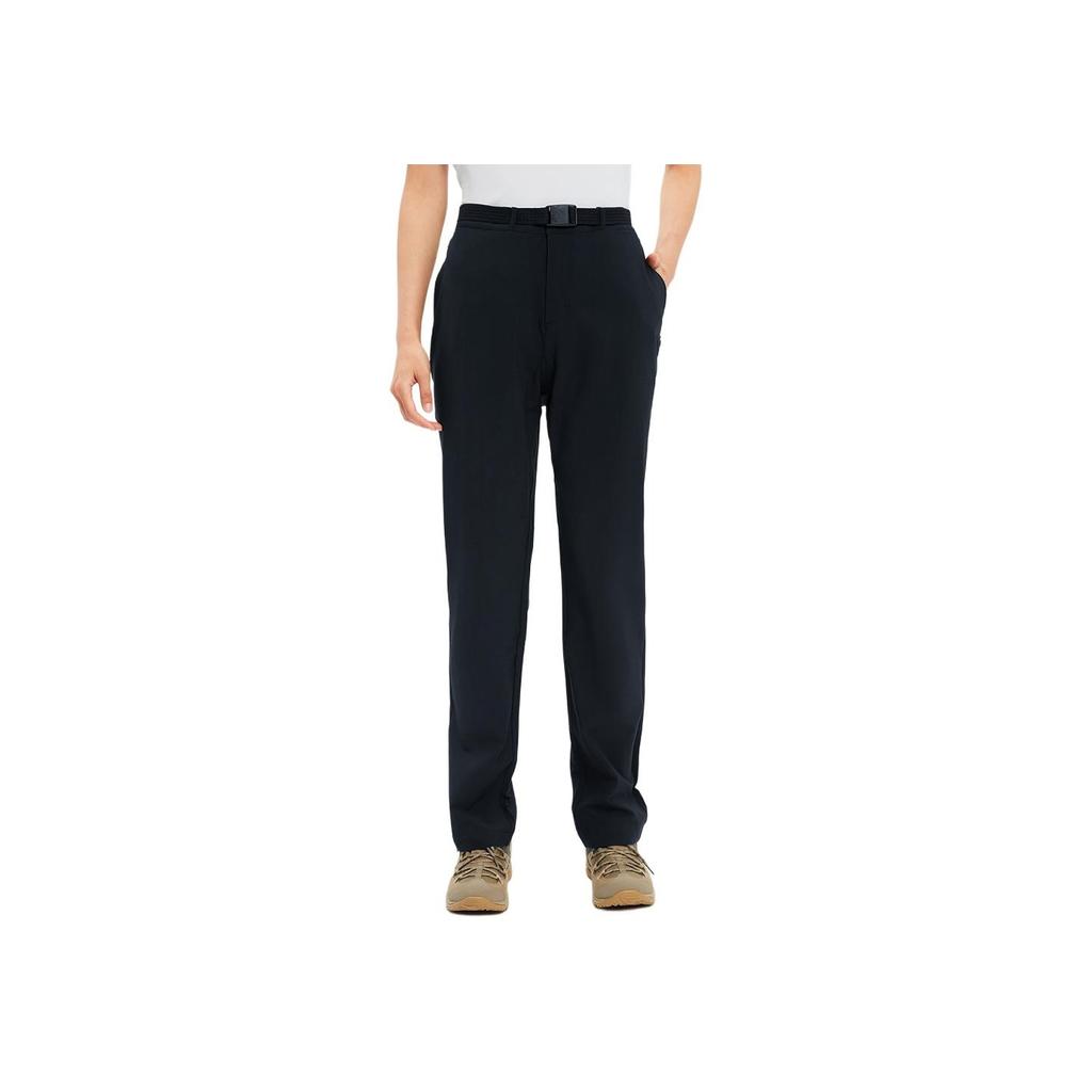Columbia Solid Color Letter Logo Print Straight Casual Long Pants Women bottoms Black XR5907-010
