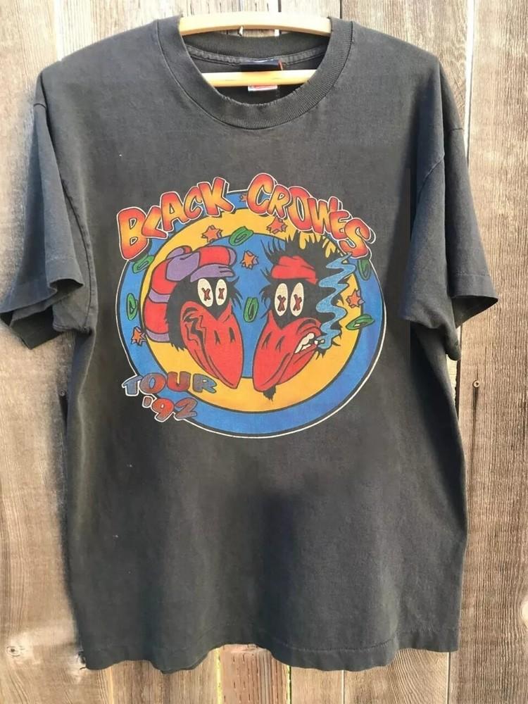 The Black Crowes 1992 Tour Band Charcoal Unisex Tshirt Reprint S5XL Men Women Unisex T-Shirt XXXXL