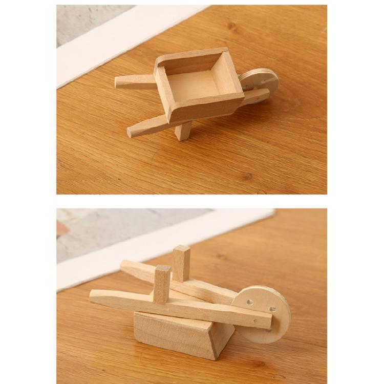 Dollhouses Furnishings Cart Model Life Scene for Living Room Kitchen Decoration Wheelbarrow Craft Miniature Decors