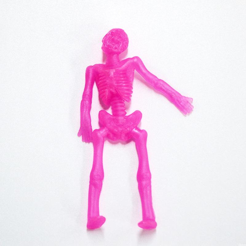 10 ks/sáček Flexibilní TPR Měkká guma Pružný Malý Zombie Kostlivec Muž Halloweenské Koleda Hračky Kreativní Mini Šílená Hračka
