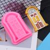 Moldura de Porta Janela Molde de Bolo de Açúcar Molde de Silicone de Qualidade Alimentar para Bolo Fondant Ferramentas de Confeitaria Molde de Açúcar Molde de Fondant de Chocolate