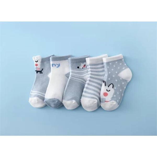 Lawadka 5Pairs/Lot Summer Thin Newborn Baby Socks Cotton Infant Boys Girls Floor Sock Casual Cartoon Toddler Clothes Accesories