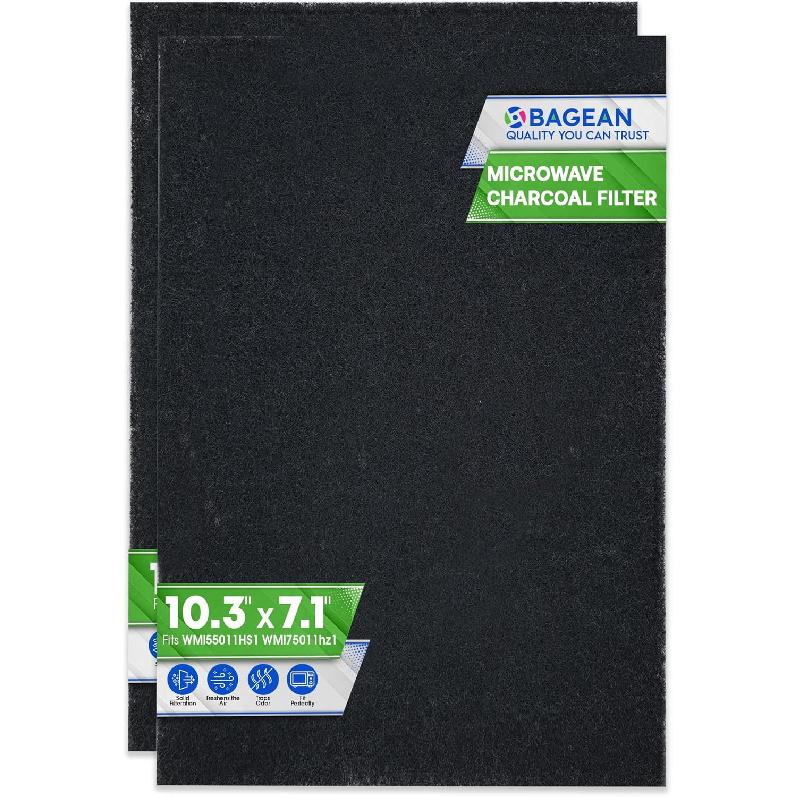 Microwave Vent Filter 10.3  x 7.1  Fits Whirlpool Kitchen Aid KMLS311HSS1 WML75011HZ1 - Whirlpool Microwave Filter Replacement Sheet - Activated