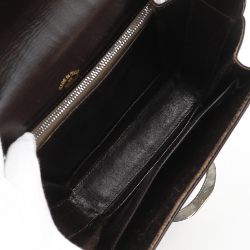 GUCCI Old Gucci Shoulder Bag vintage Brown Calfskin Women Used