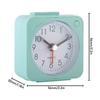 Mini Size Squared Alarm Clock For Travel Silents No Ticking Travel Alarm Analog Clock Gentle Night Light For Dark Hours Bedside