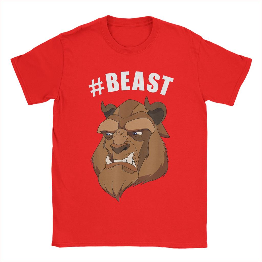 Beauty And The Beast Hashtag Beast Men T Shirts Funny Tees Short Sleeve O Neck Tshirt Pure Cotton Plus Size Clothing