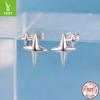 Simple Starlight S925 Sterling Silver Stud Earrings For Men And Women With Cold Wind Star Stud Earrings