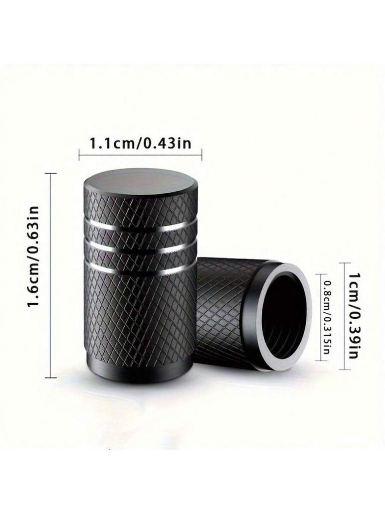 4 Stück/Set Premium-Aluminiumlegierung Auto-Reifenventil-Schaftkappen - Passend für Limousine, SUV, Motorrad, Fahrrad - Korrosionsbeständig