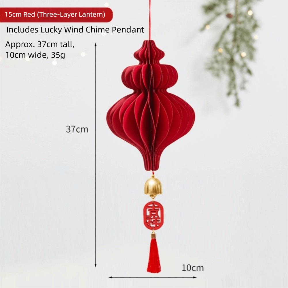 2026 Red Honeycomb New Year Decorations with Tassel Paper Christmas Tree Ornament Hanging Style Christmas Balls Patio Decor