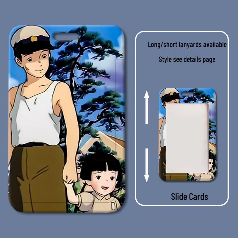 Grave of the Fireflies Card Holder: Student Meal, School ID, Name Badge, Work Access Card Holder