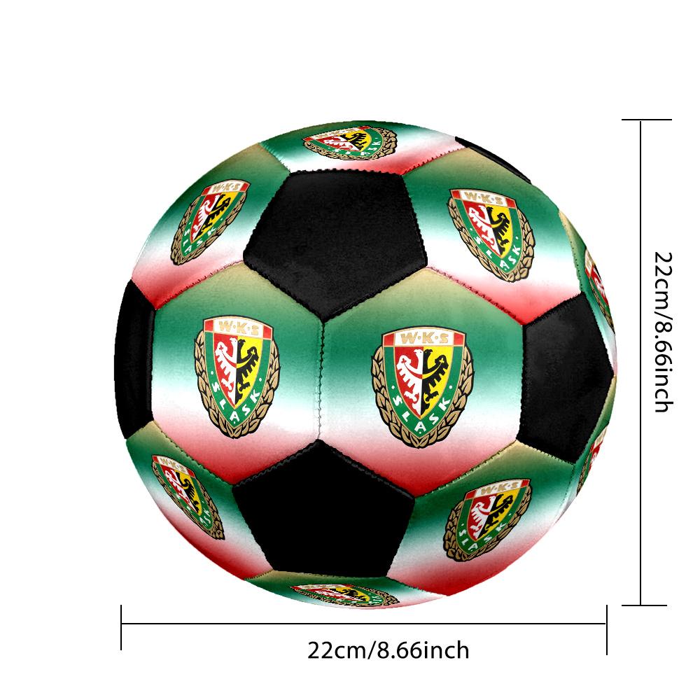 SLASK WROCLAW Soccer Ball Colorful All Ages Machine Stitched PVC Competition Ready Durable High-Bounce.SIZE5