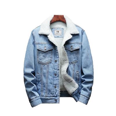 Chaqueta vaquera con forro Sherpa térmico de invierno para hombre, chaqueta vaquera, Tops, abrigo, moda informal