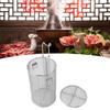 Large Capacity Seasoning Filter Basket Silver Soup Strainer Basket  Home Kitchen