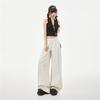 Spring Summer Pure Cotton Breathable Drape Relaxed Wide Leg Casual Denim Pants For Women Casual Pants Oversize Denim Trousers