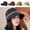 Solid Color Wide Brim Sun Hat Casual Duckbill Hat Peaked Cap Outdoor Beach Hat  Travel