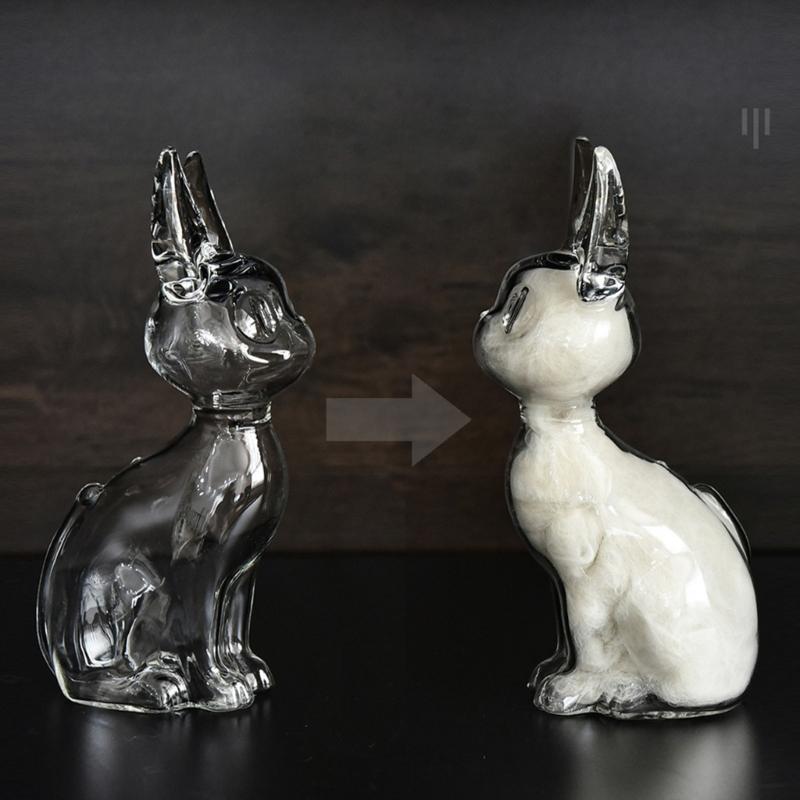 Элегантная прозрачная стеклянная банка для шерсти домашних животных 6смx19см Дисплей Для дорогих волос Памятная Декоративная CHINA