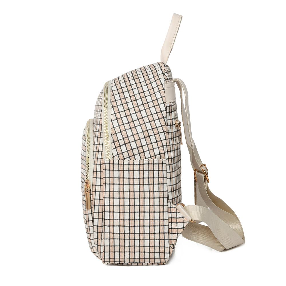 Plecak szkolny w kratę damski mały plecak studencki