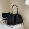 Versatile Overlarge Drawsting Bag Large Capacity Women's Handbag Simple Nylon Totes Bag  Girls