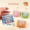 Creative Cartoon 26-Key Decompression Keyboard Keychain Pendant - Desktop Ornament & Student Bag Accessory
