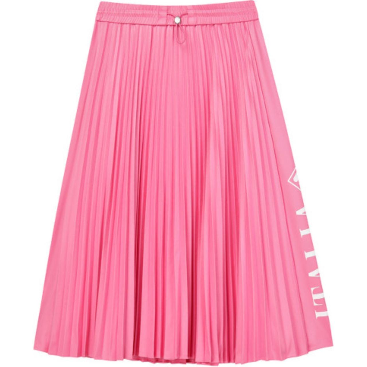 

Fila Флисовая эластичная талия средней длины плиссированная трикотажная юбка женские юбки розовый F11W144304G-PC L