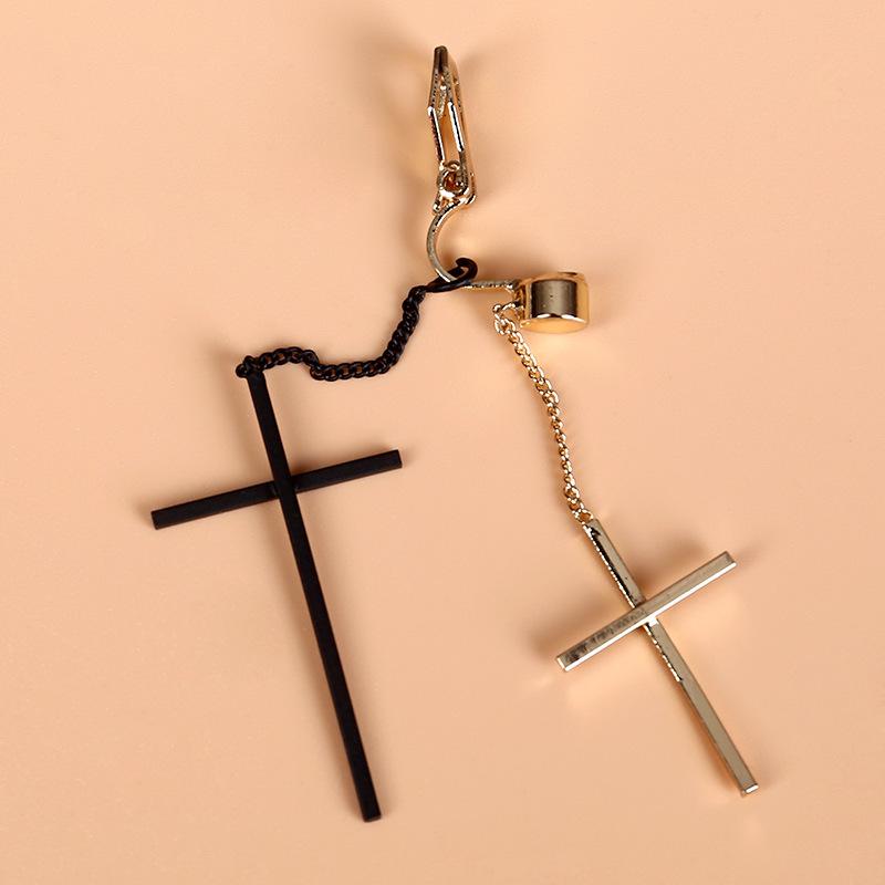 Cercei gotici vintage cu manșetă în cruce pentru femei, bărbați, bijuterii, fără piercing, agrafe pentru ureche, bijuterii