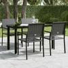 vidaXL Garten-Esstisch Schwarz 140x70x74 cm Stahl und Glas