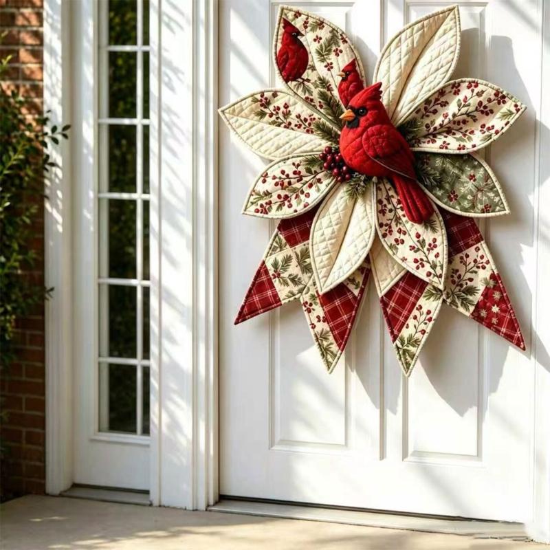 Patchwork Fabric Display Craft Set, DIY Sewing Project for Door Hangers, Wall Panels, and Seasonal Party Styling