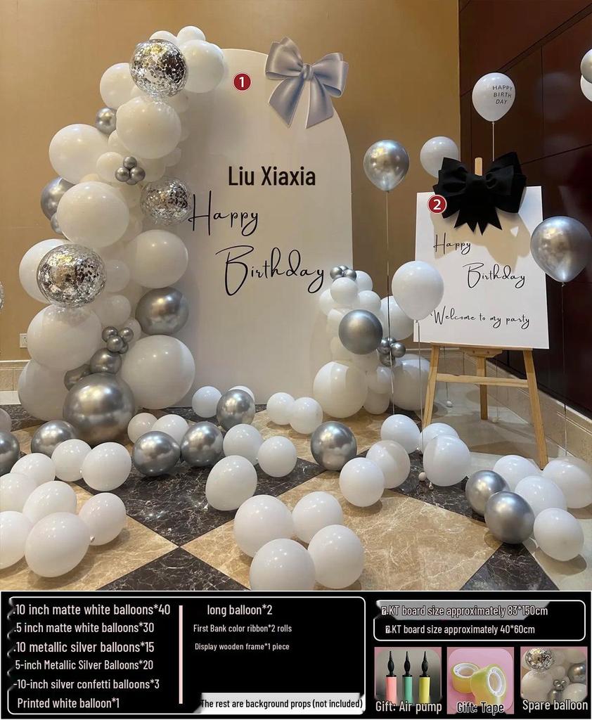 18th Birthday Party Decoration Set: Balloon Background Wall for Boys or Girls