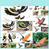 Jungle Wildlife Figurine Solid Plastic Parrot Model For Kids Room Decor And Learning