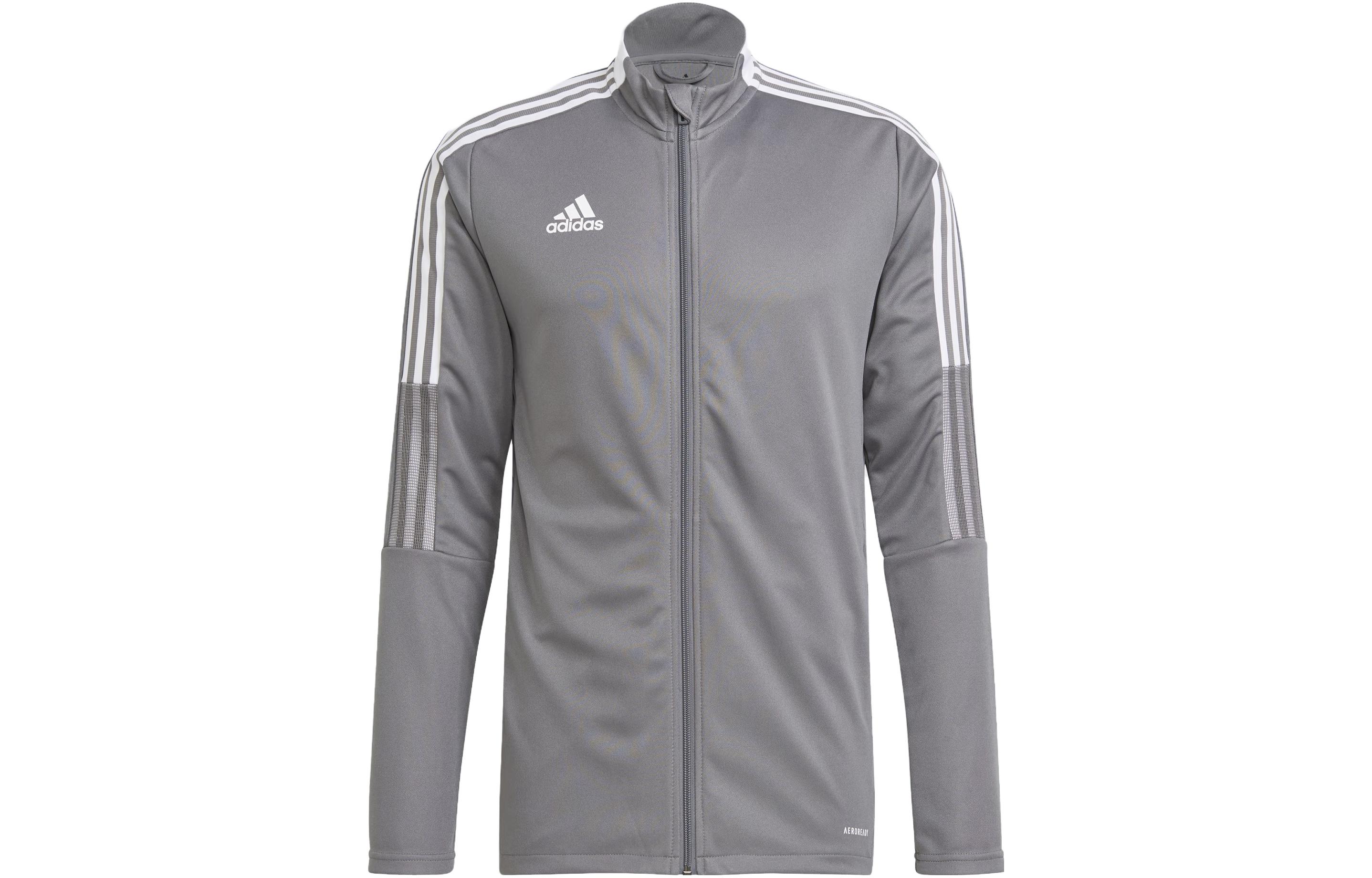 Adidas Jackets Men s Gray Stand Collar Moderate Other GM7306 XXL