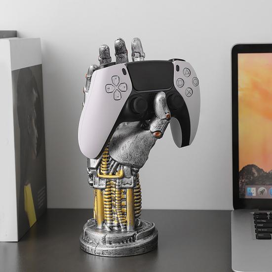 Mechanical Hand Controller Holder Creative Robotic Design Hold Earphones Display Rack for Home Decoration