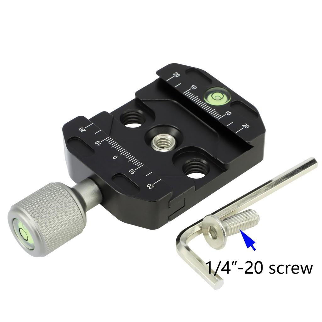 Leftfoto Pince à dégagement rapide pour rotule de trépied de style pince Arca Swiss, trépied monopode universel à changement rapide, plateaux à dégagement rapide, siège, tête,