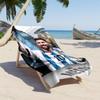 Football Messi Customize Your Name Beach Towel Quick-Dry Soft Microfiber Suitable for Sports Travel Swimming Yoga Bathroom Beach And Pool