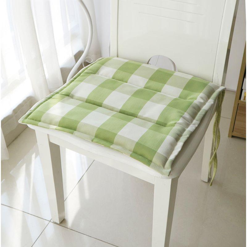 

Всё Большая Распродажа! Тонкая однотонная и простая клетчатая ткань, подушка на сиденье, подушка на обеденный стул, студенческая подушка, подушка на офисное сиденье Green Large Gingham Thin Cushion 40X40cm