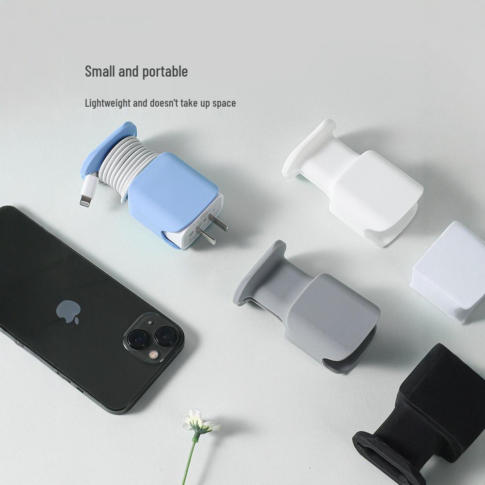 Silicone Case with 20W/18W USB-C Fast Charger, Cable Winder, and Protector - Compact and Portable