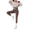 Li Ning Fitness Series Knitted Fabric Solid Color Loose Fit Fleece Lined Crew Neck Long Sleeved Sweatshirt Women's AWDU556-5