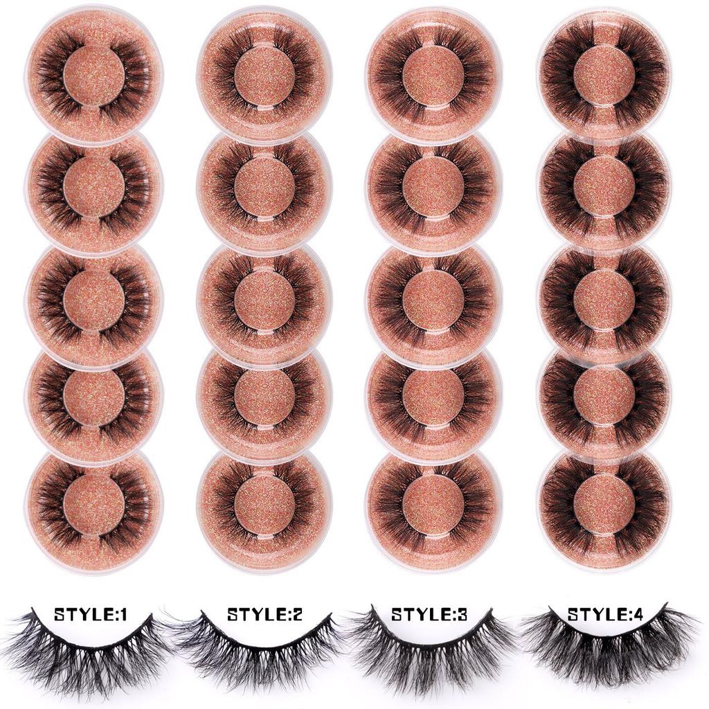 1 Pair Of Natural Thick False Eyelashes 4 Mixed And Matched Simulated Fried Eyelashes Curled Eyelashes