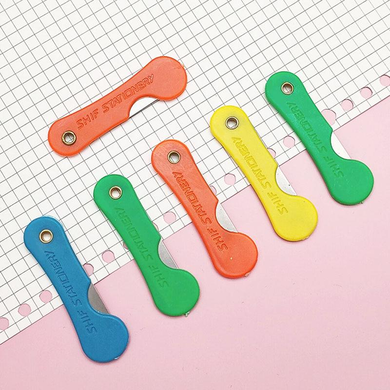 Compact Folding Colored Utility Knife Sharpener for Students
