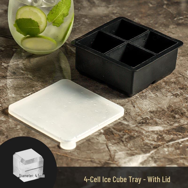 Large Round Ice Ball Mold – Food-Grade Silicone Ice Cube Tray for Whiskey & Cocktails