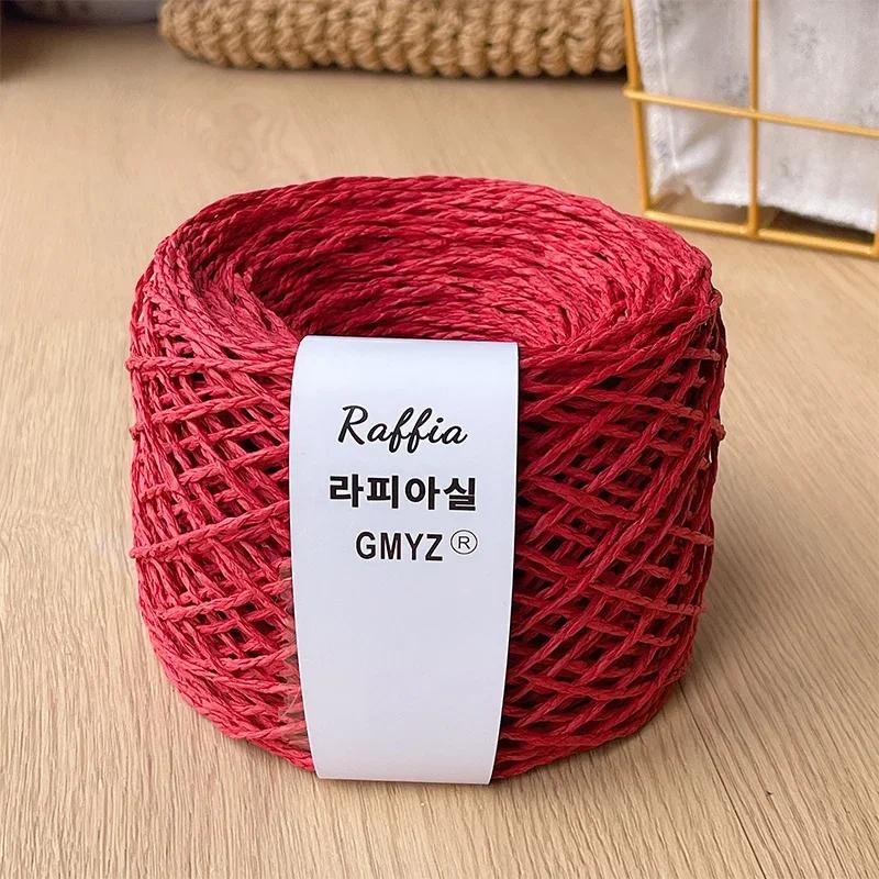 80g Farben Raffiagarn Flauschig Natur Doppelfädiges Raffiagarn Häkelhut Spezialgarn Sommerhut Gehäkeltes Häkelgarn Papyroidgarn