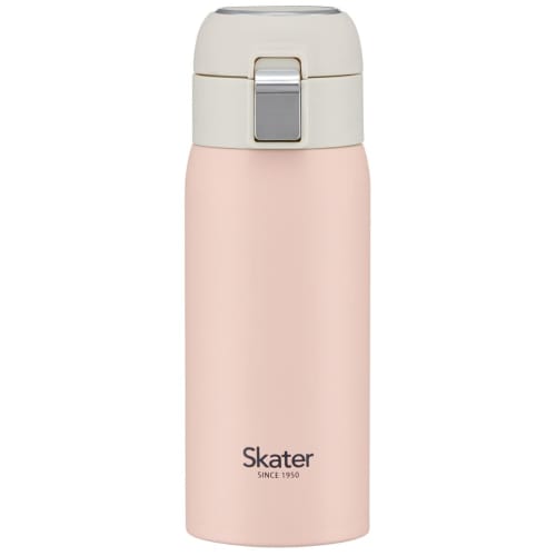 Skater (STOT3-A) 350ml Stainless Steel Mug Bottle with One-Touch Opening, Insulated, Double-Walled Vacuum Wall, Direct Drinking, Dull Pink