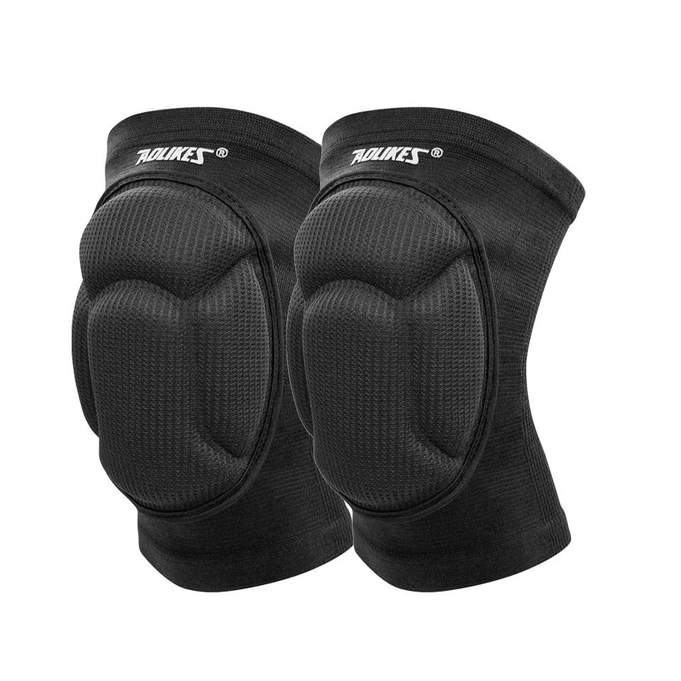 

Aolikes 1 Pair Protective Thick Sponge Knee Pads Knee Brace - High Elastic Non-Slip Basketball Volleyball Knee Sleeves Support