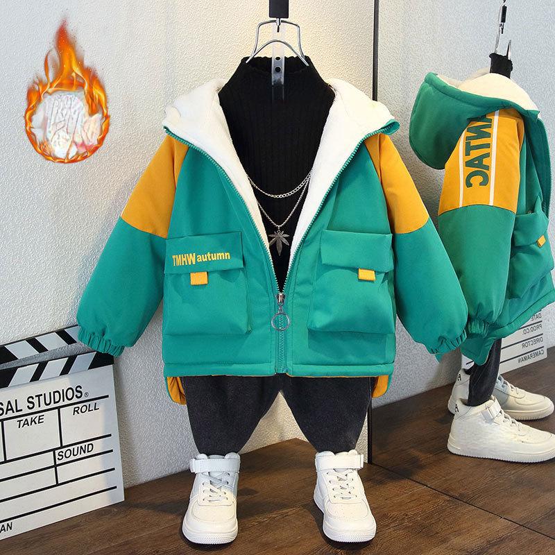 Children's Thick Coat Autumn and Winter Boys Casual Fleece Coat