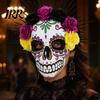 Skull Mask Mardi Gras Mask, Venetian Party Sugar Flexible Costume Masquerade Masks for Halloween Cosplay Mexican Breathable